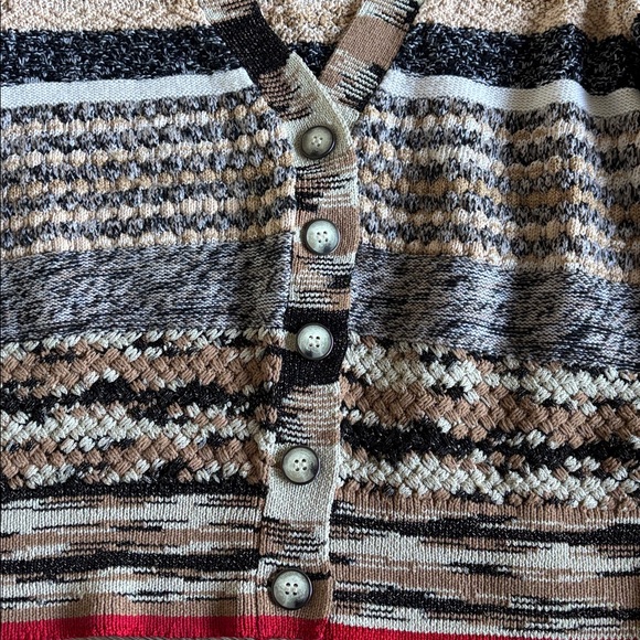 Veronica Beard Cecily Mixed Knit Wool Cardigan Button Sweater Size S - Picture 10 of 13